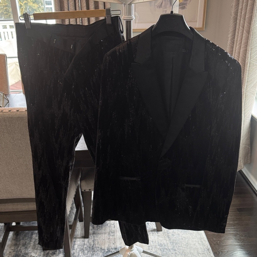 ASOS Textured Black Men's Suit